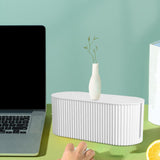 Maxbell Cable Management Box Hide Conceal Cord Organizer Box for Computer Desk white