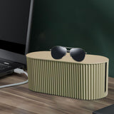 Maxbell Cable Management Box Hide Conceal Cord Organizer Box for Computer Desk grey green
