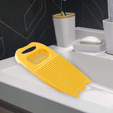 Maxbell Washing Board Washing Scrubbing Board with Soap Holder for Laundry Tools yellow