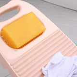 Maxbell Washing Board Washing Scrubbing Board with Soap Holder for Laundry Tools pink