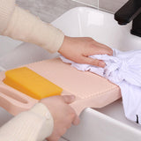 Maxbell Washing Board Washing Scrubbing Board with Soap Holder for Laundry Tools pink