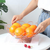 Maxbell Fruit Bowl Vegetables Holder Hollow Out for Table Office Dining Room Circular