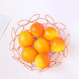 Maxbell Fruit Bowl Vegetables Holder Hollow Out for Table Office Dining Room Circular