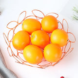 Maxbell Fruit Bowl Vegetables Holder Hollow Out for Table Office Dining Room Circular