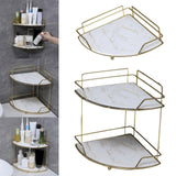 Maxbell Corner Shower Caddy Smooth Fan Shaped No Drilling for Toilet Kitchen Hotel 1 Layer