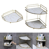 Maxbell Corner Shower Caddy Smooth Fan Shaped No Drilling for Toilet Kitchen Hotel 1 Layer