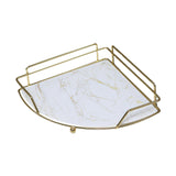Maxbell Corner Shower Caddy Smooth Fan Shaped No Drilling for Toilet Kitchen Hotel 1 Layer