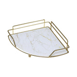 Maxbell Corner Shower Caddy Smooth Fan Shaped No Drilling for Toilet Kitchen Hotel 1 Layer