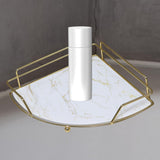 Maxbell Corner Shower Caddy Smooth Fan Shaped No Drilling for Toilet Kitchen Hotel 1 Layer