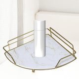 Maxbell Corner Shower Caddy Smooth Fan Shaped No Drilling for Toilet Kitchen Hotel 1 Layer