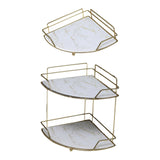 Maxbell Corner Shower Caddy Smooth Fan Shaped No Drilling for Toilet Kitchen Hotel 1 Layer