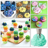 Maxbell 10Pcs Piping Tips Kit Baking Supplies Cake Decorating Tips for Cupcakes