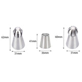 Maxbell 10Pcs Piping Tips Kit Baking Supplies Cake Decorating Tips for Cupcakes