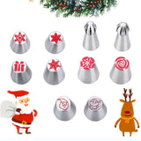 Maxbell 10Pcs Piping Tips Kit Baking Supplies Cake Decorating Tips for Cupcakes