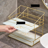 Maxbell Bathroom Organizer Rack Shower Caddy Shelf Makeup Storage Rack for Bathroom double and white