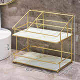 Maxbell Bathroom Organizer Rack Shower Caddy Shelf Makeup Storage Rack for Bathroom double and white