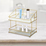 Maxbell Bathroom Organizer Rack Shower Caddy Shelf Makeup Storage Rack for Bathroom double and white