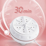 Maxbell Household Mini Washing Machine USB Powered for Business Trip Camping Outdoor Pink