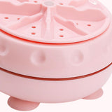 Maxbell Household Mini Washing Machine USB Powered for Business Trip Camping Outdoor Pink