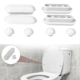 Maxbell Bidet Toilet Lid Bumpers Replacement Kit Toilet Accessories for Hotel Home White