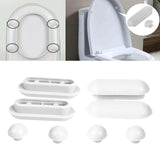 Maxbell Bidet Toilet Lid Bumpers Replacement Kit Toilet Accessories for Hotel Home White