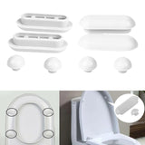 Maxbell Bidet Toilet Lid Bumpers Replacement Kit Toilet Accessories for Hotel Home White