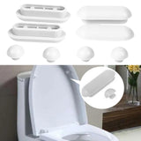 Maxbell Bidet Toilet Lid Bumpers Replacement Kit Toilet Accessories for Hotel Home White