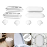 Maxbell Bidet Toilet Lid Bumpers Replacement Kit Toilet Accessories for Hotel Home White