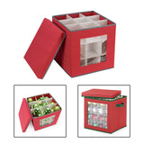 Maxbell Christmas Bauble Storage Box Transparent Container Lattices for Home Xmas