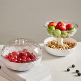 Maxbell Fruit Bowl Vegetables Holder Sturdy Multifunction for Table Office Bread Clear