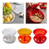 Maxbell Fruit Bowl Vegetables Holder Sturdy Multifunction for Table Office Bread Clear
