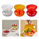 Maxbell Fruit Bowl Vegetables Holder Sturdy Multifunction for Table Office Bread Clear