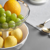 Maxbell Fruit Bowl Vegetables Holder Sturdy Multifunction for Table Office Bread Clear
