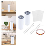 Maxbell Premium Skinny Tumblers with Lid Straight Sublimation for for Heat Transfer