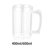 Maxbell Clear Beer Mug Barware Drinkware Beverage Cup Unbreakable for Home 400ml
