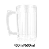 Maxbell Clear Beer Mug Barware Drinkware Beverage Cup Unbreakable for Home 400ml