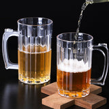 Maxbell Clear Beer Mug Barware Drinkware Beverage Cup Unbreakable for Home 600ml