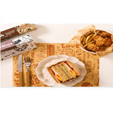 Maxbell Waterproof Food Basket Paper Food Wrapping Tissue for Cheese Bread Sweets Brown