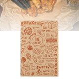 Maxbell Waterproof Food Basket Paper Food Wrapping Tissue for Cheese Bread Sweets Brown