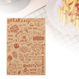 Maxbell Waterproof Food Basket Paper Food Wrapping Tissue for Cheese Bread Sweets Brown