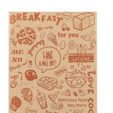 Maxbell Waterproof Food Basket Paper Food Wrapping Tissue for Cheese Bread Sweets Brown