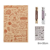 Maxbell Waterproof Food Basket Paper Food Wrapping Tissue for Cheese Bread Sweets Brown