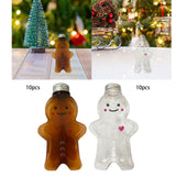 Maxbell 10Pack Christmas Bottles 500ml Water Bottle Wrapping Bottle for Beverage Clear