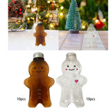Maxbell 10Pack Christmas Bottles 500ml Water Bottle Wrapping Bottle for Beverage Clear