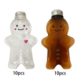 Maxbell 10Pack Christmas Bottles 500ml Water Bottle Wrapping Bottle for Beverage Clear