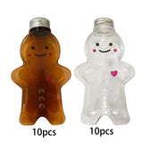 Maxbell 10Pack Christmas Bottles 500ml Water Bottle Wrapping Bottle for Beverage Clear