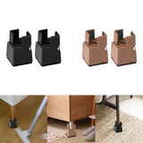 Maxbell Adjustable Chair Couch Furniture Risers with Screw Clamp Easily Install Black