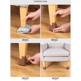 Maxbell Adjustable Chair Couch Furniture Risers with Screw Clamp Easily Install Brown