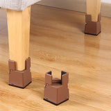 Maxbell Adjustable Chair Couch Furniture Risers with Screw Clamp Easily Install Brown