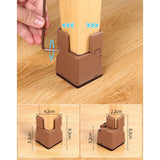 Maxbell Adjustable Chair Couch Furniture Risers with Screw Clamp Easily Install Brown